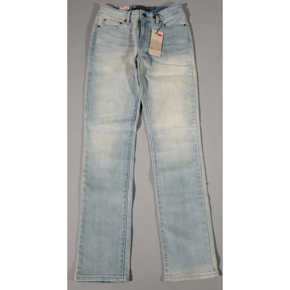Levis Demi Curve Jeans Womens 2/26 Light Blue‎ Mid Rise Slim Stretch Denim